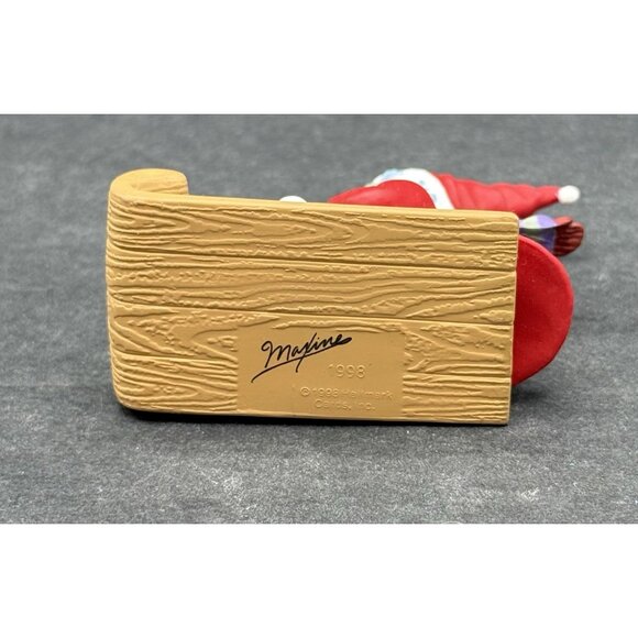 VTG 1998 Hallmark Keepsake Christmas Ornament "Maxine" Sledding w/Dog Floyd - Picture 6 of 9